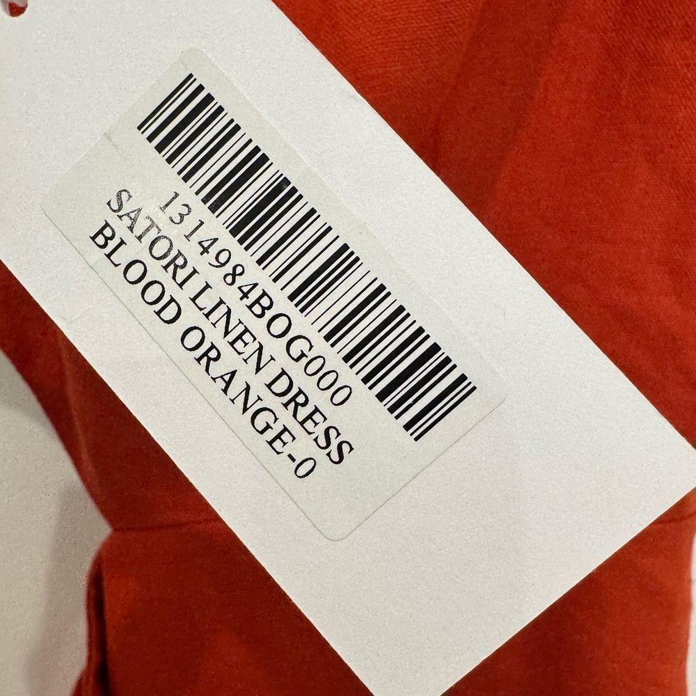 NWT Reformation Satori Linen Dress - Blood orange - Picture 9 of 11